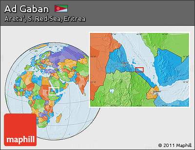 Political Location Map of Ad Gaban