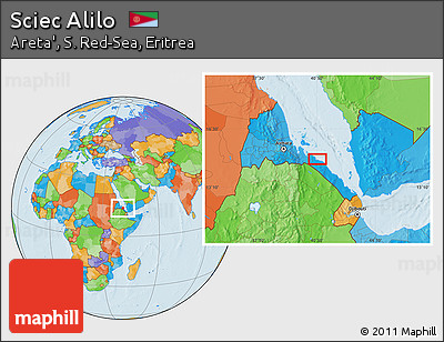 Political Location Map of Sciec Alilo