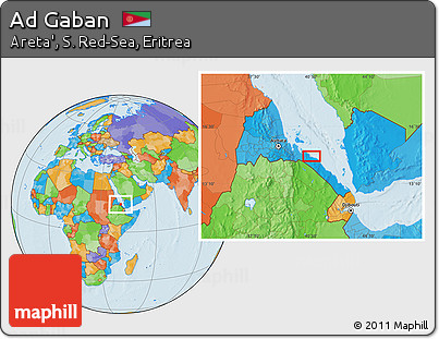 Political Location Map of Ad Gaban