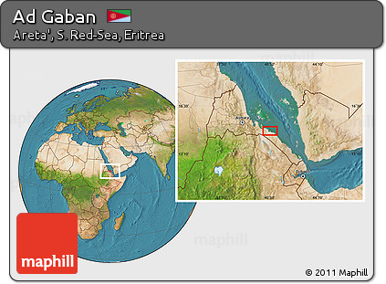 Satellite Location Map of Ad Gaban