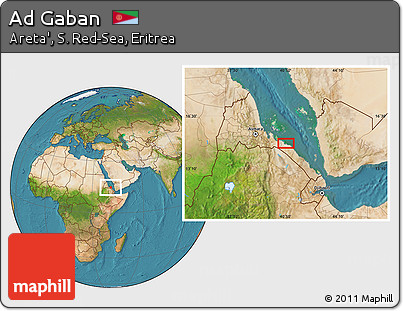 Satellite Location Map of Ad Gaban