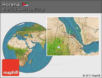 Satellite Location Map of Horena