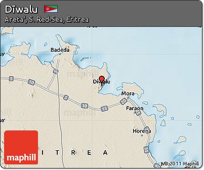 Shaded Relief Map of Dīwalu
