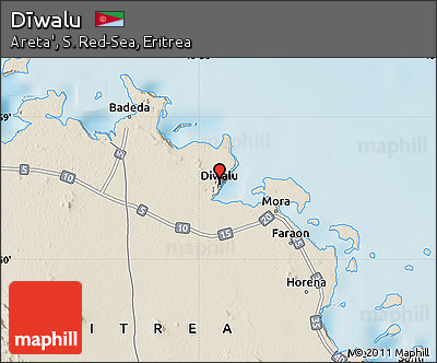 Shaded Relief Map of Dīwalu