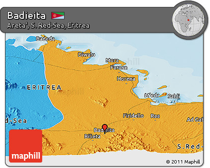 Political Panoramic Map of Badieita