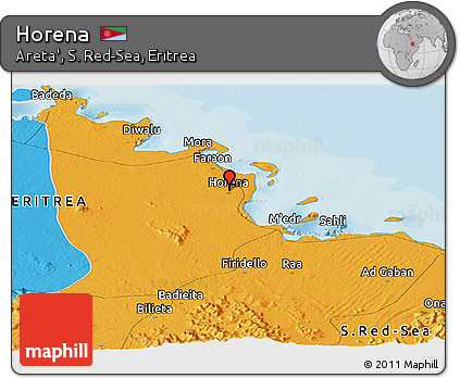 Political Panoramic Map of Horena