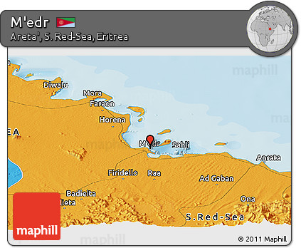 Political Panoramic Map of M'edr