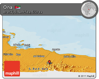 Political Panoramic Map of Ona
