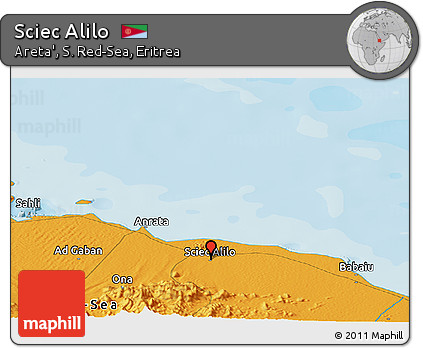 Political Panoramic Map of Sciec Alilo