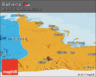 Political Panoramic Map of Badieita