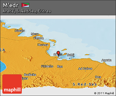 Political Panoramic Map of M'edr