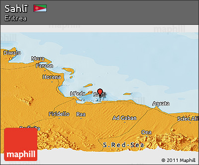 Political Panoramic Map of Sahlī