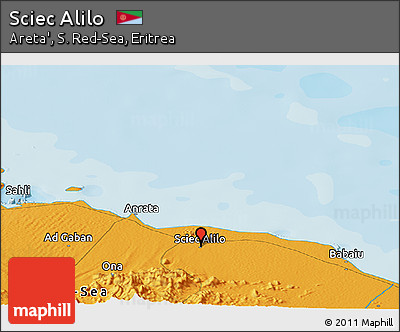 Political Panoramic Map of Sciec Alilo