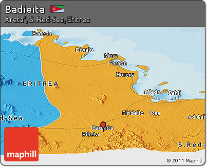 Political Panoramic Map of Badieita