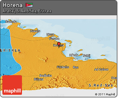 Political Panoramic Map of Horena