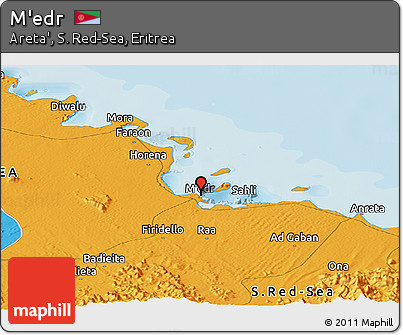 Political Panoramic Map of M'edr