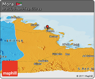 Political Panoramic Map of Mora