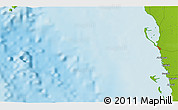 Physical 3D Map of the area around 14° 46' 42" N, 42° 34' 30" E