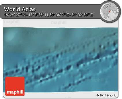 Satellite 3D Map of the Area around 14° 46' 42" N, 51° 4' 30" E