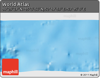 Physical 3D Map of the Area around 14° 46' 42" N, 52° 46' 29" E