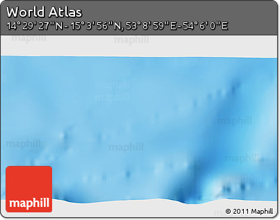 Physical 3D Map of the Area around 14° 46' 42" N, 53° 37' 30" E