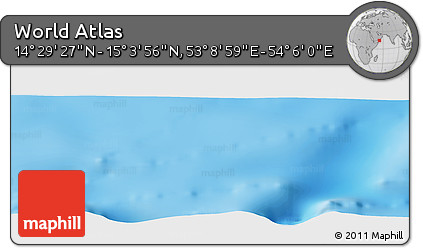 Physical Panoramic Map of the Area around 14° 46' 42" N, 53° 37' 30" E