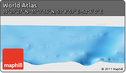 Physical Panoramic Map of the Area around 14° 46' 42" N, 53° 37' 30" E