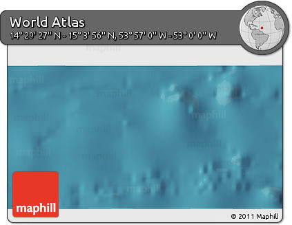 Satellite 3D Map of the Area around 14° 46' 42" N, 53° 28' 30" W