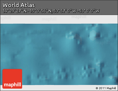 Satellite 3D Map of the Area around 14° 46' 42" N, 53° 28' 30" W