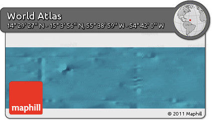 Satellite Panoramic Map of the Area around 14° 46' 42" N, 55° 10' 29" W
