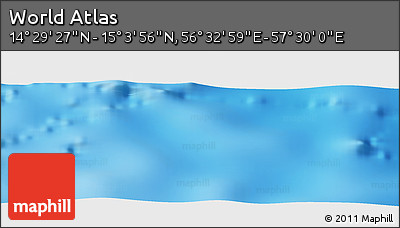 Physical Panoramic Map of the Area around 14° 46' 42" N, 57° 1' 29" E