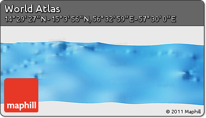 Physical Panoramic Map of the Area around 14° 46' 42" N, 57° 1' 29" E