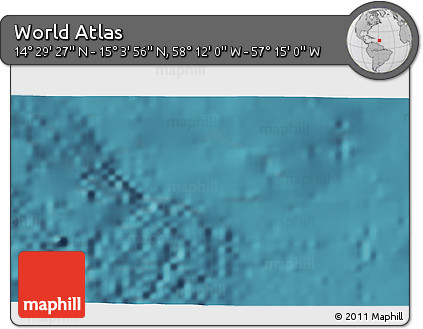 Satellite 3D Map of the Area around 14° 46' 42" N, 57° 43' 30" W