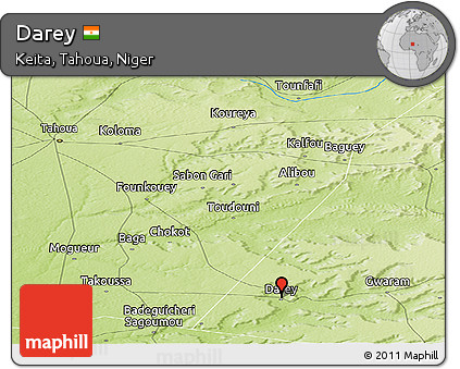 Physical Panoramic Map of Darey