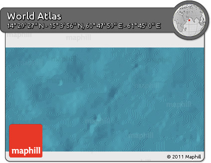 Satellite 3D Map of the Area around 14° 46' 42" N, 61° 16' 29" E