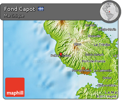 Physical 3D Map of Fond Capot