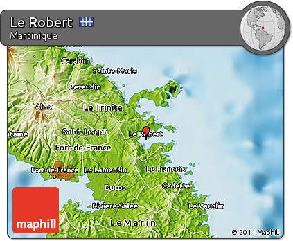Physical 3D Map of Le Robert