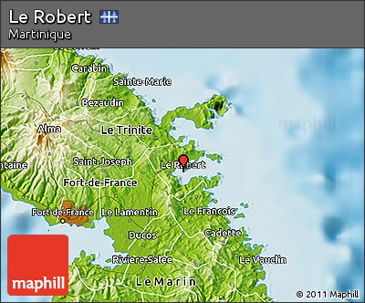 Physical 3D Map of Le Robert
