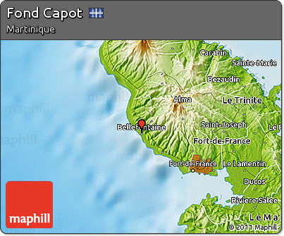 Physical 3D Map of Fond Capot
