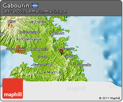 Physical 3D Map of Gabourin