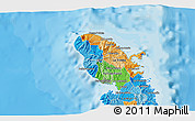 Political 3D Map of Quartier Rivière Roche