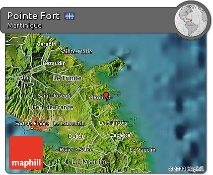Satellite 3D Map of Pointe Fort