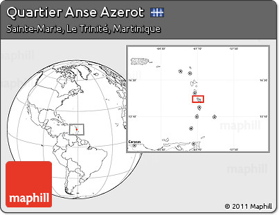 Blank Location Map of Quartier Anse Azerot