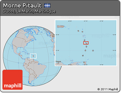Gray Location Map of Morne Pitault