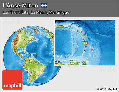 Physical Location Map of L'Anse Mitan