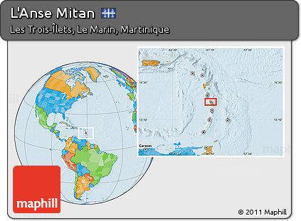 Political Location Map of L'Anse Mitan