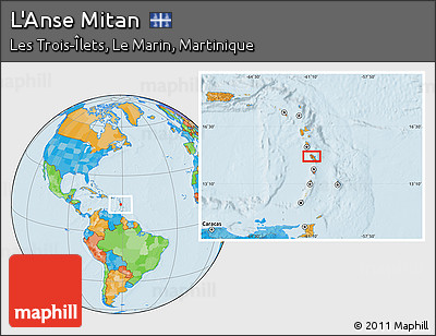 Political Location Map of L'Anse Mitan