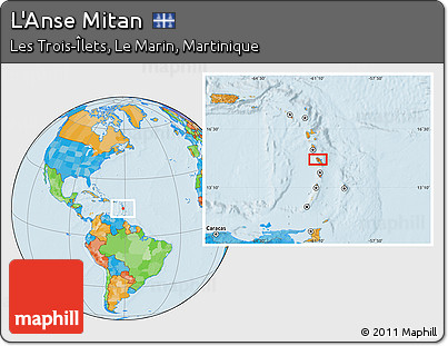 Political Location Map of L'Anse Mitan