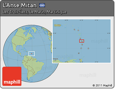 Savanna Style Location Map of L'Anse Mitan