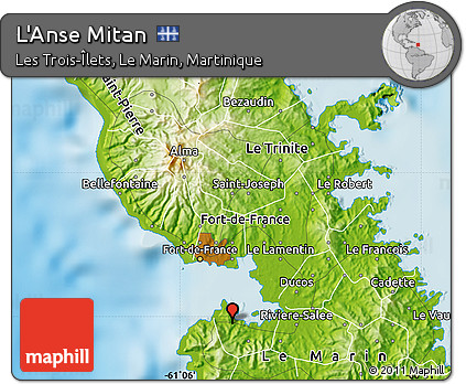 Physical Map of L'Anse Mitan